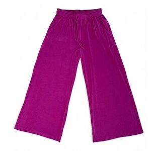 Easel Los Angeles High Rise Wide Leg Magenta Palazzo Pants Size M